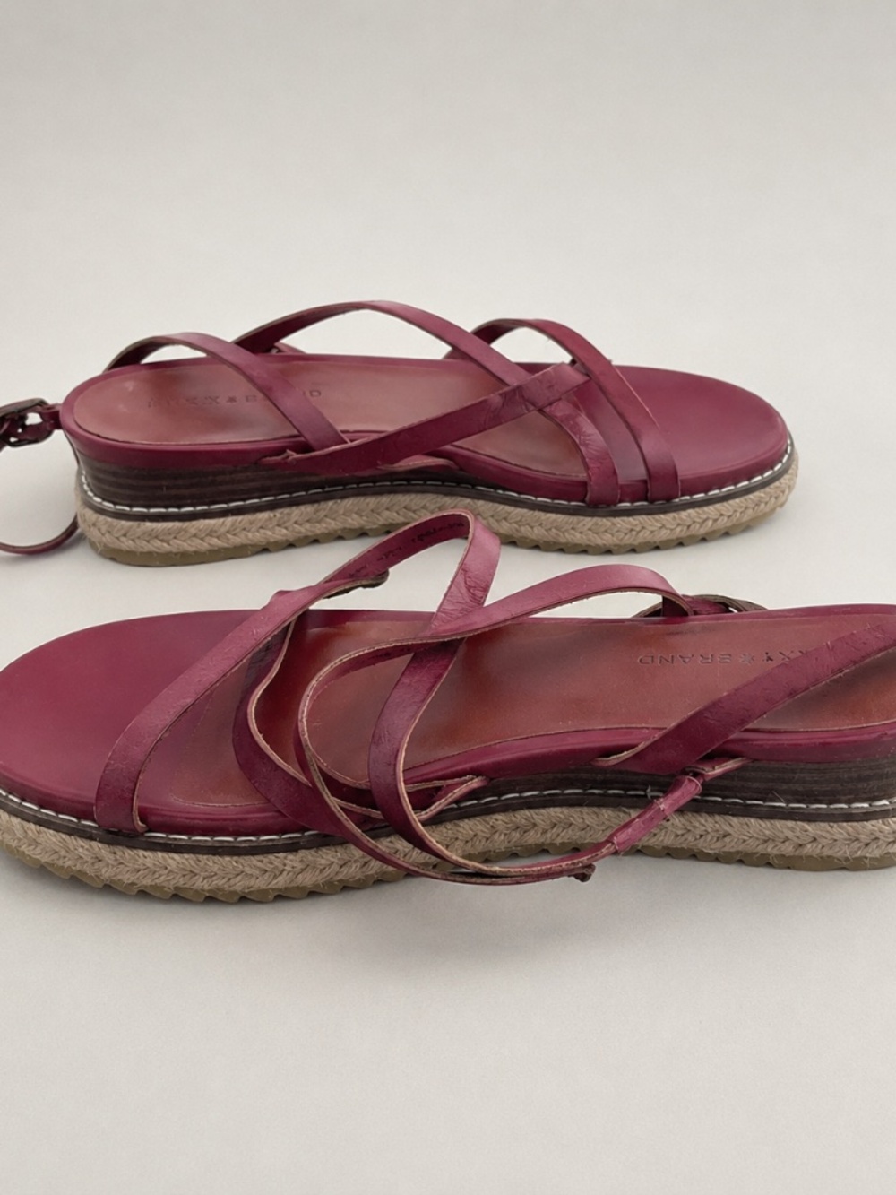 Lucky Brand Burgundy Espadrille Sandals Size 7.5